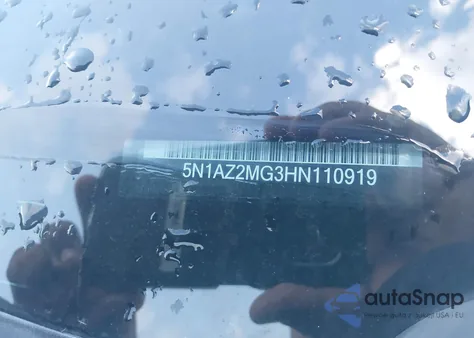 2017 Nissan Murano Sv z USA, uszkodzony, nr VIN 5N1AZ2MG3HN110919